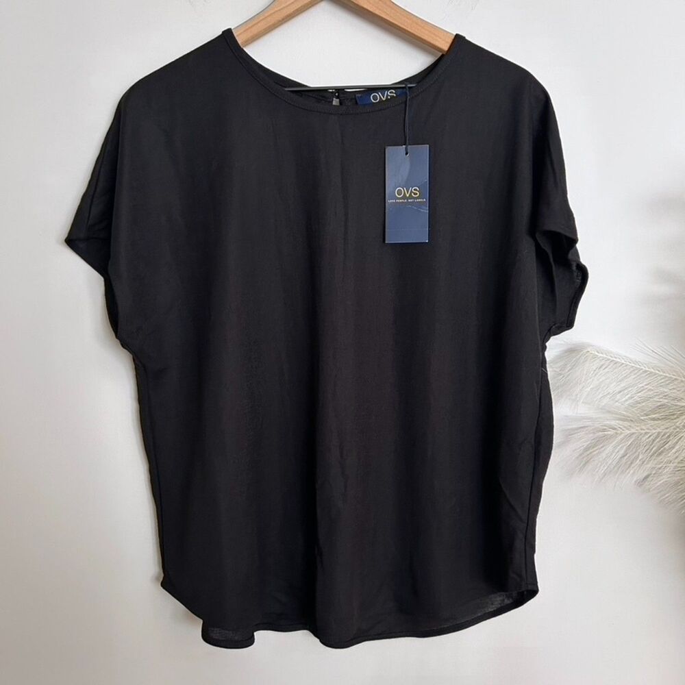 OVS Black Scoopneck T Shirt